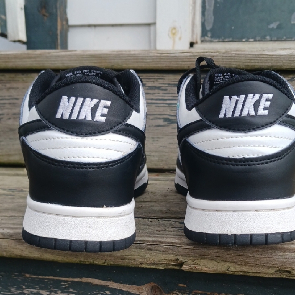 Nike Panda Dunk Black and White Low-Top Sneakers - Picture 4 of 6